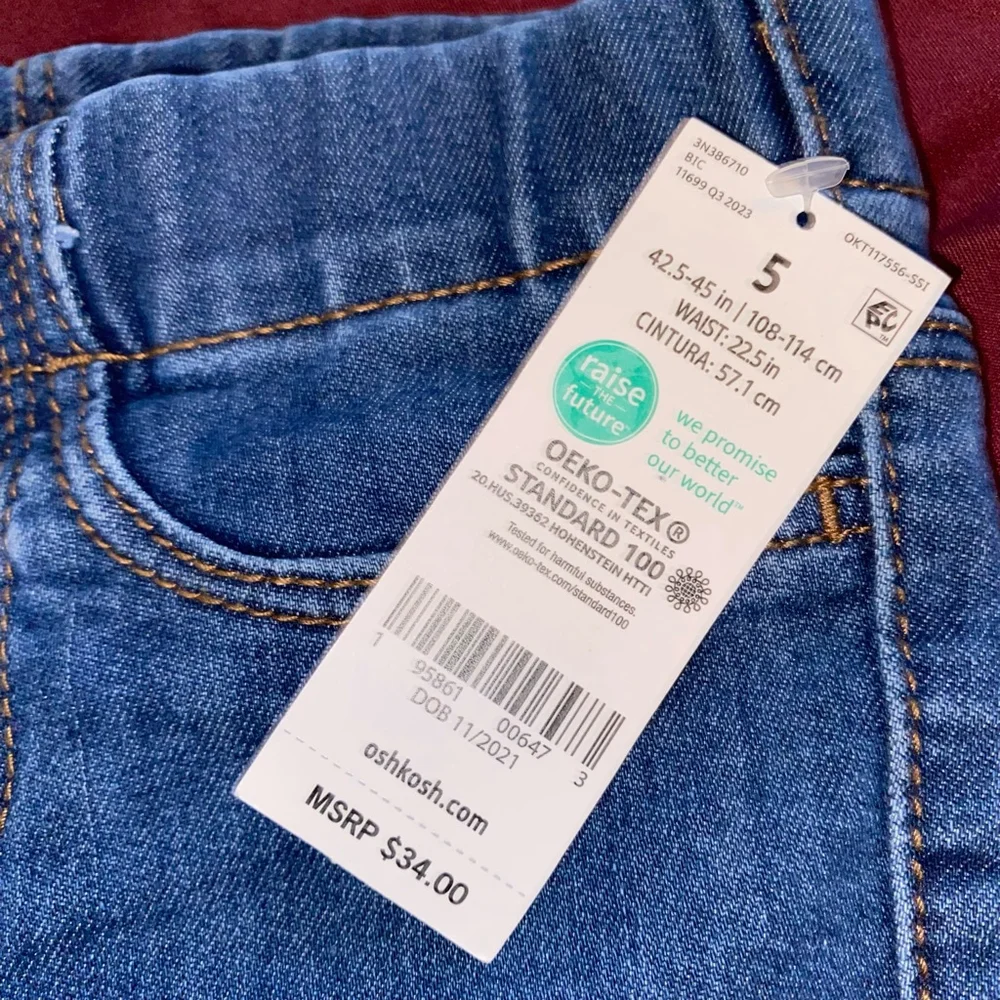 Girls OshKosh B'gosh Jeggings Size 5 Blue NWT